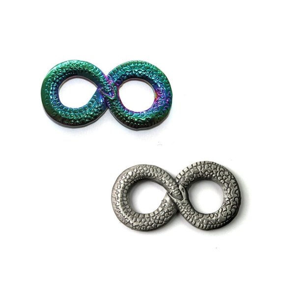 Enamel Pin Custom Lapel The Ouroboros Pin Set - snake Pin - Picture 1 of 1